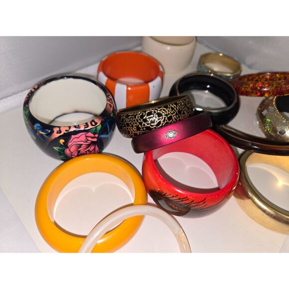 Bangles (l-2) Reseller's Mixed lot of used bangles 14 pieces - Picture 8 of 9